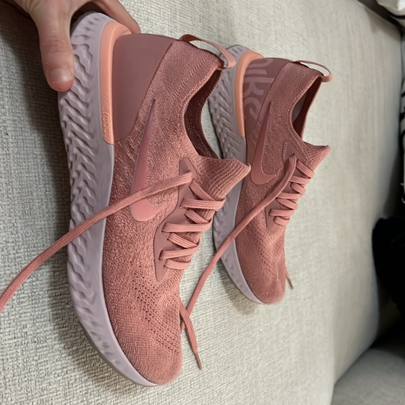 Nike Epic React Flyknits. Size 8. Pink - Picture 2 of 8